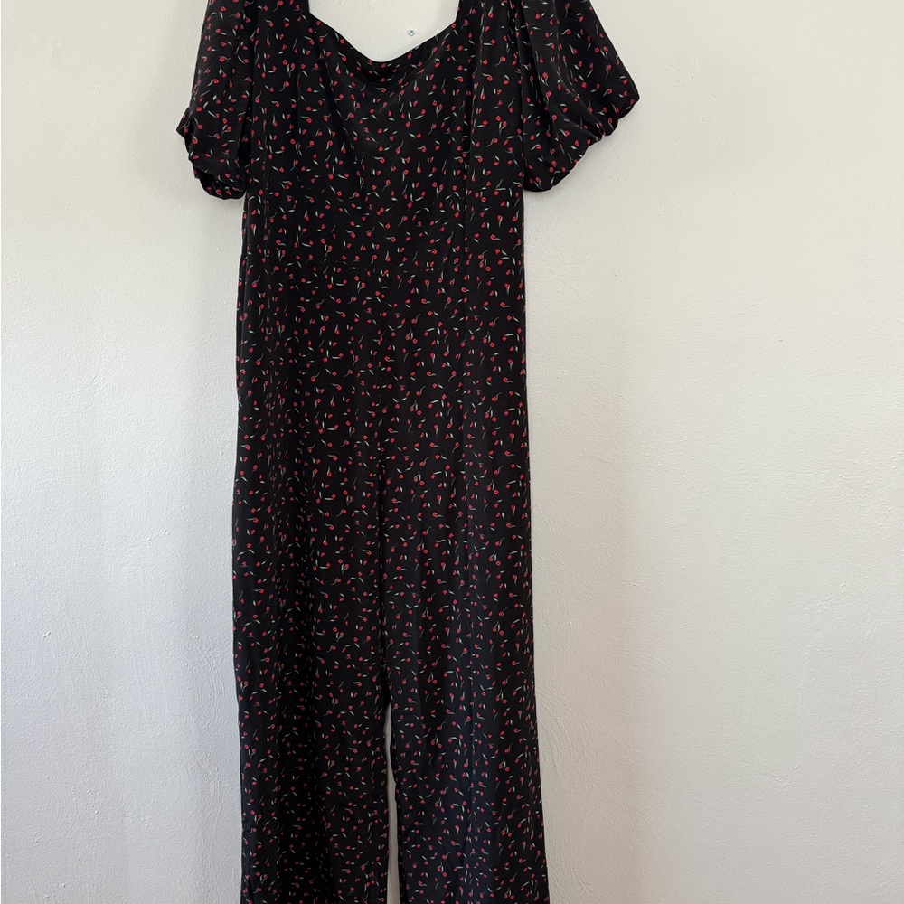 Black Floral Women's Jumpsuit